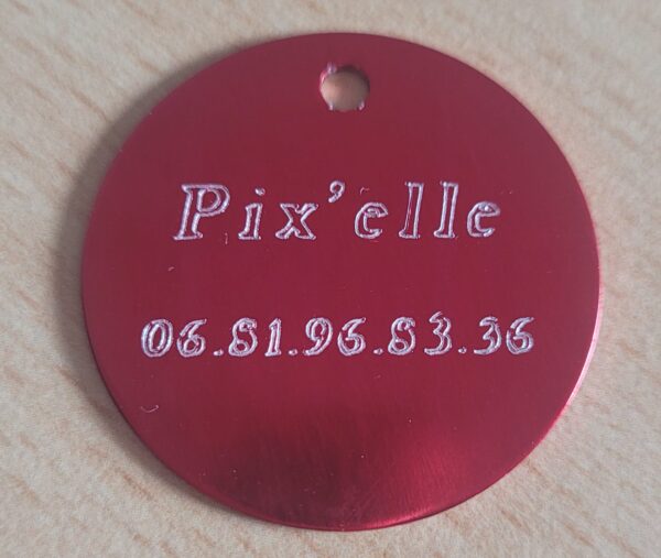 Plaque d'identification animal
